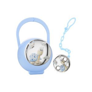 set regalo neonato ciuccio celeste