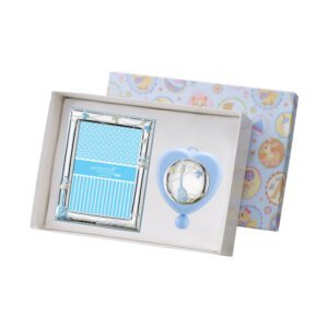 regalo nascita bimbo elegante celeste