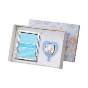 set regalo nascita bimbo celeste