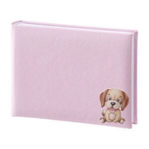 Cofanetto regalo rosa con cagnolino in ceramica decorato con fiocco rosa. Perfetto per occasioni spe.