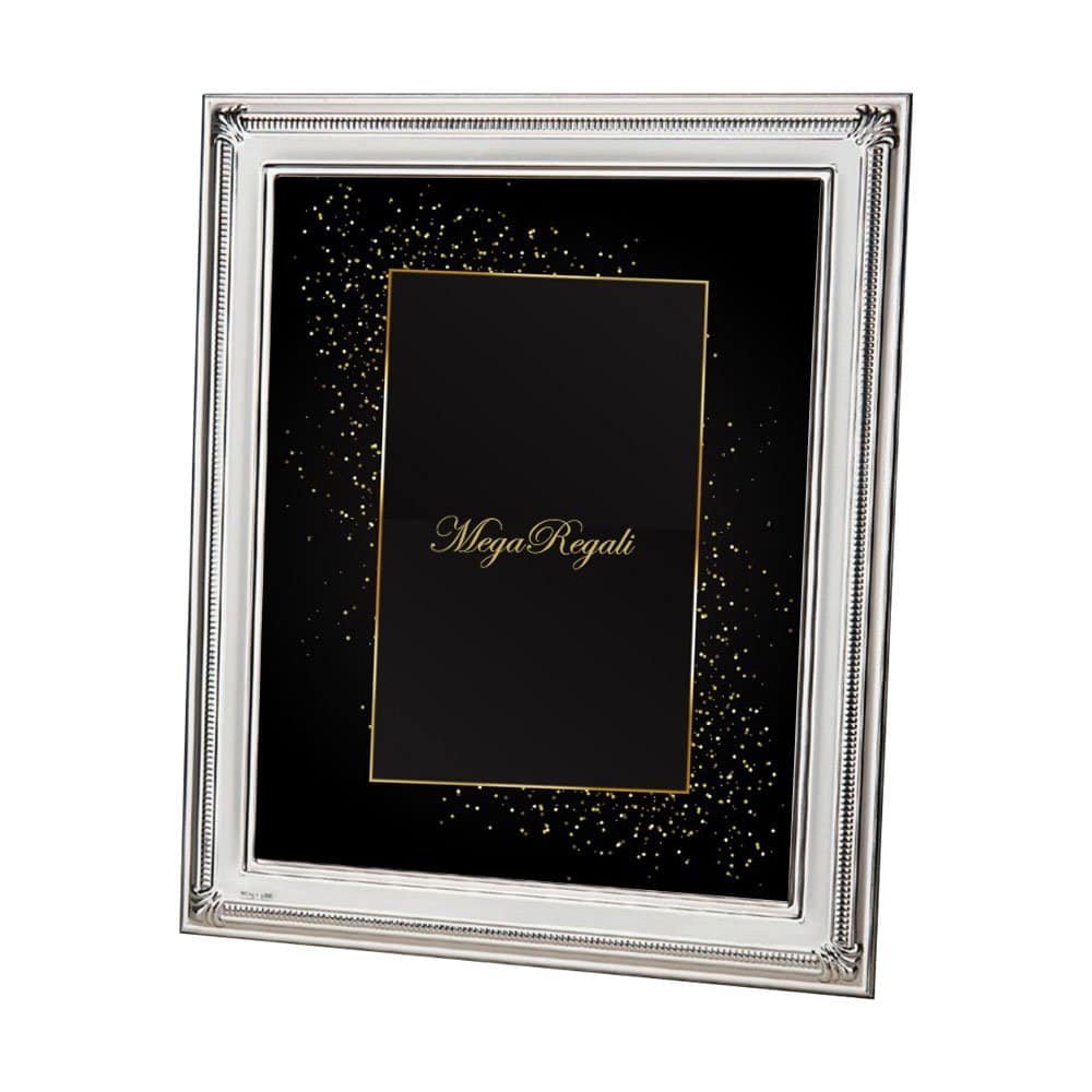 PORTAFOTO GIGLIO SABBIATO ARGENTO BILAMINATO RETRO LEGNO 1 portafoto giglio sabbiato argento