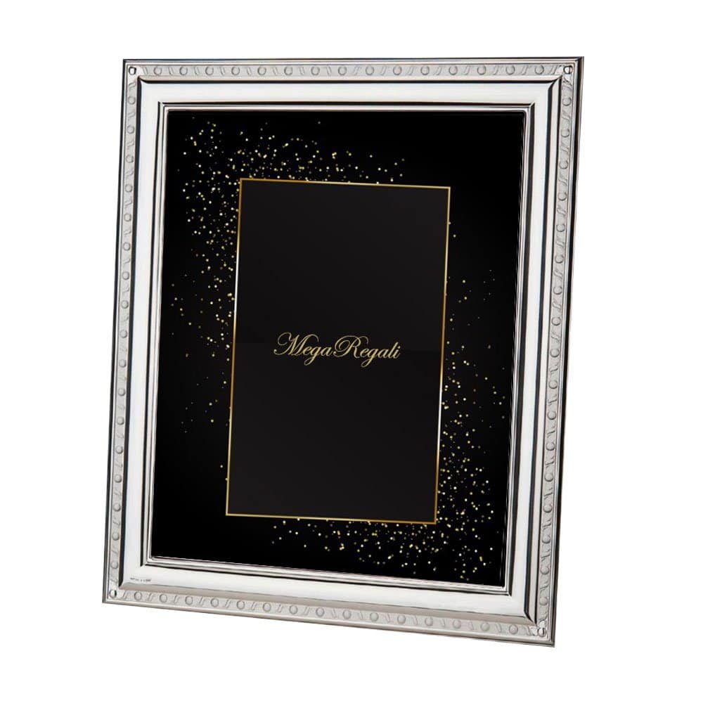 PORTAFOTO ONDE SABBIATO ARGENTO BILAMINATO RETRO LEGNO 1 portafoto onde sabbiato argento bilaminato